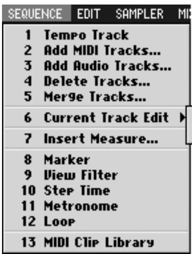 ROLAND MV-8000 - Barre des menus - 1