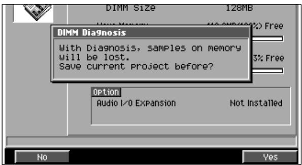 ROLAND MV-8000 - Memorydiag (diagnostic mémoire) - 1