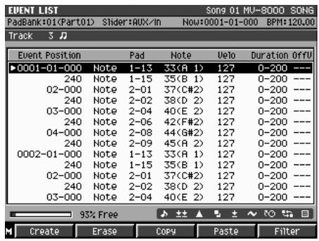 ROLAND MV-8000 - Appel des pages d'édition - 6