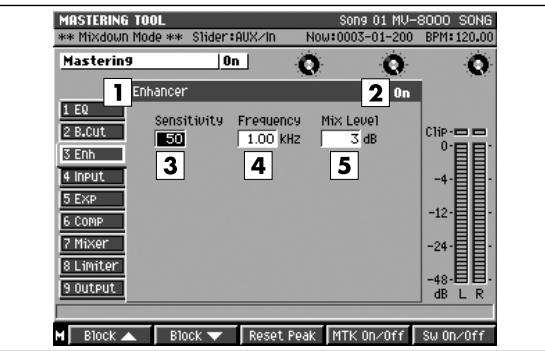 ROLAND MV-8000 - Description de chaque zone (enhancer) - 1