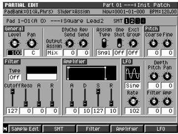 ROLAND MV-8000 - Attribution d'un nom à un partiel - 1