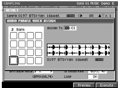 ROLAND MV-8000 - Affectation d'un sample à une phrase audio - 5