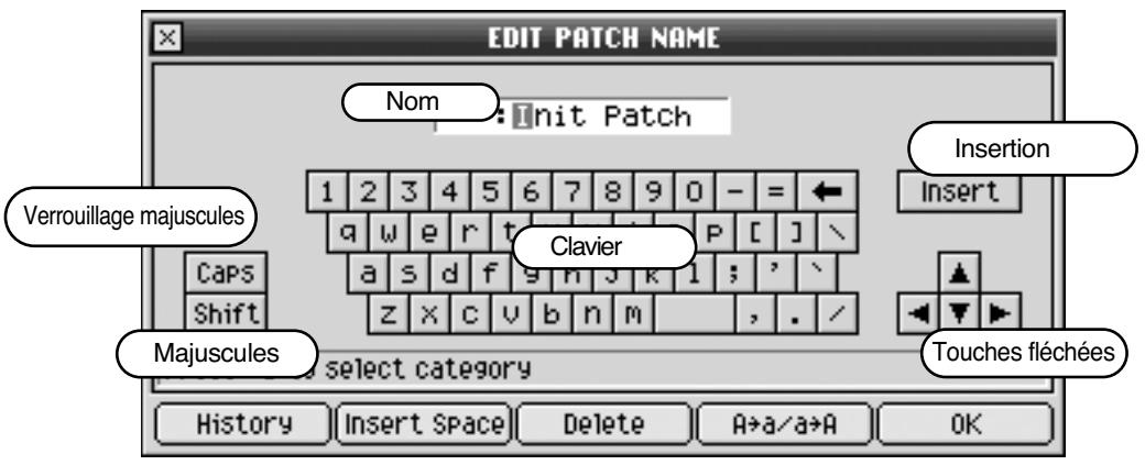 ROLAND MV-8000 - Édition des noms (edit patch name) - 1