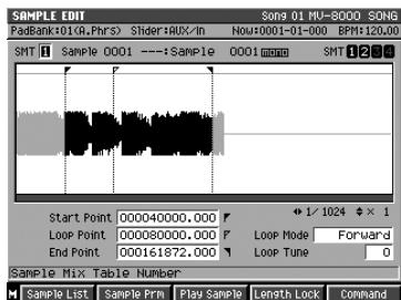 ROLAND MV-8000 - Écoute d'un sample - 1