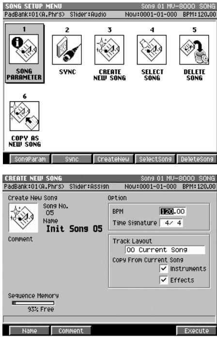 ROLAND MV-8000 - Création d'un nouveau morceau - 1