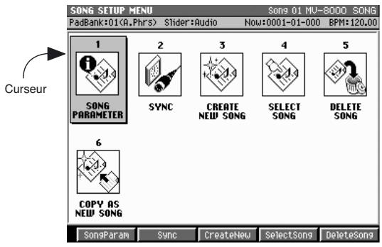 ROLAND MV-8000 - Déplacement du curseur - 1