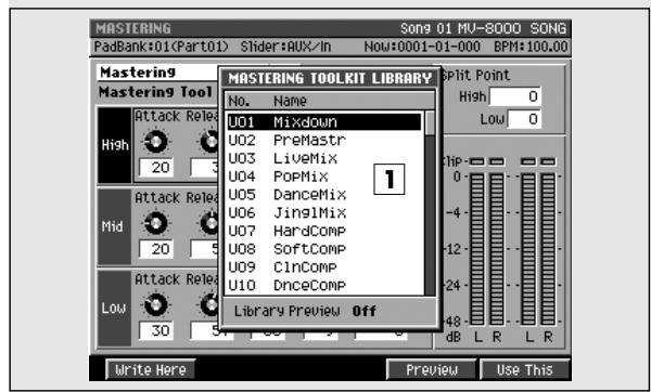 ROLAND MV-8000 - MTK edit (édition du mastering tool kit) - 1