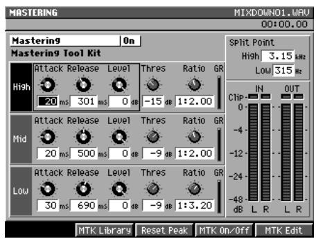 ROLAND MV-8000 - Amenez le curseur sur le fichier à maîtriser et appuyez sur (execute). - 1