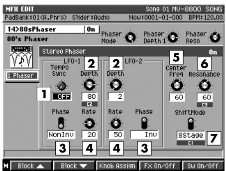 ROLAND MV-8800 - Phaser (Stereo Phaser) - 1
