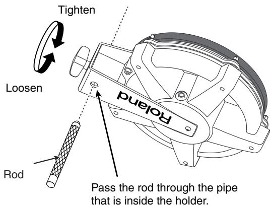 ROLAND PD-85 - Attaching the Pad to a Stand - 1