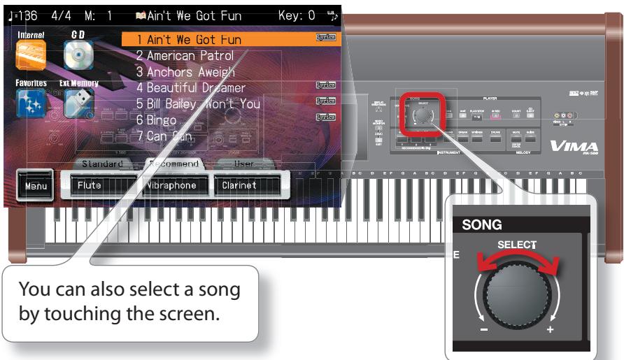 ROLAND RK-500 - Turn the [SELECT] knob to select a song. - 1