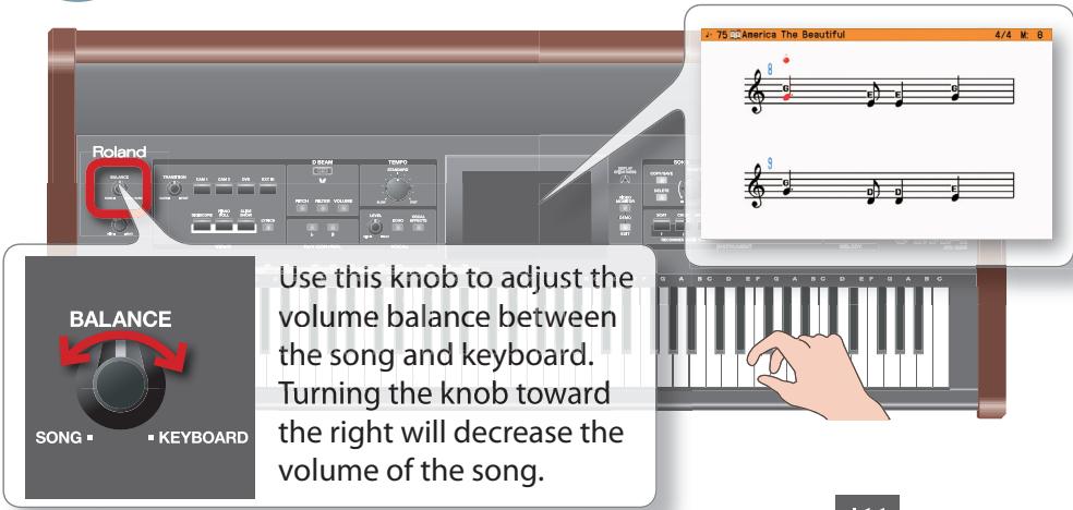 ROLAND RK-500 - Watch the musical score shown in the VIMA's screen, and play the keyboard. - 1
