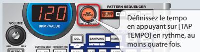 ROLAND SP-555 - Réglage du tempo - 5