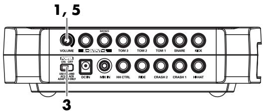 ROLAND TD-3 - Mise sous/hors tension - 1