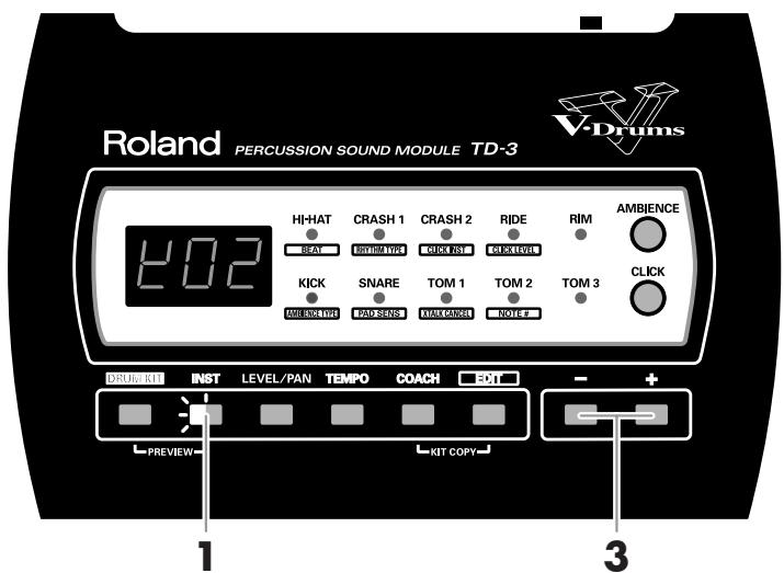 ROLAND TD-3 - Sélection de sons [INST] - 1