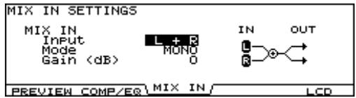 ROLAND TDW-20 - MIX IN ヨードの設定 - 1