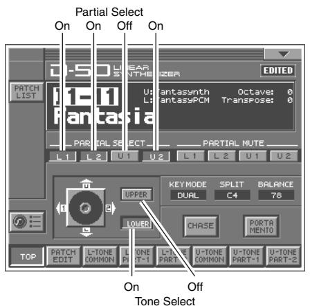 ROLAND VC-1 - Specify the Tones or the Partials to be applied - 1