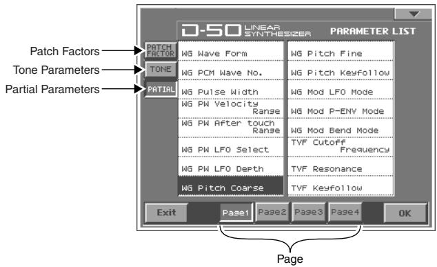 ROLAND VC-1 - LIST (OSC1, OSC2, COSM1, COSM2 and TVA) - 1