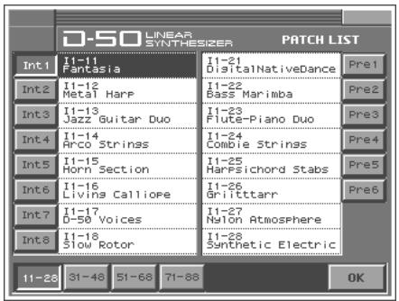 ROLAND VC-1 - Selecting Patches from the List - 1