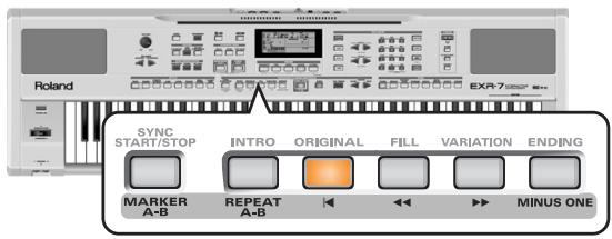 ROLAND EXR-7 - Choix du mode song - 2