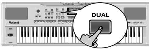 ROLAND EXR-7 - Utilisation des parties main et dual - 1