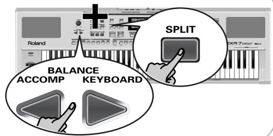 ROLAND EXR-7 - Utilisation des parties main et split - 1