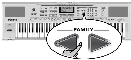 ROLAND EXR-7 - Choix de sons pour les parties main, split et dual - 1