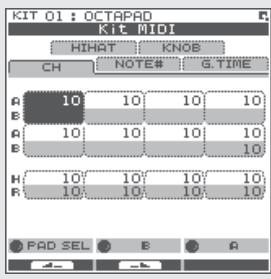 ROLAND OCTAPAD SPD-30 - MENU screen Quick Menu - 4
