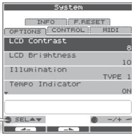 ROLAND OCTAPAD SPD-30 - Choose MENU → SYSTEM → OPTIONS (p. 16). - 1
