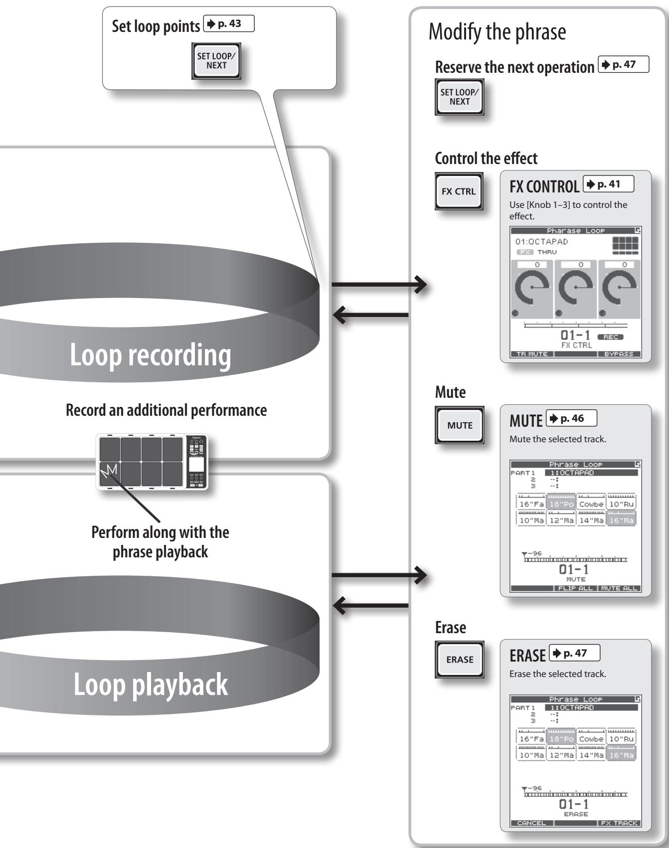 ROLAND OCTAPAD SPD-30 - PHRASE LOOP Screen - 2