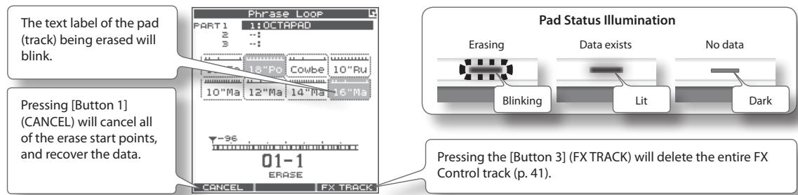 ROLAND OCTAPAD SPD-30 - Erasing a Track (ERASE) - 1