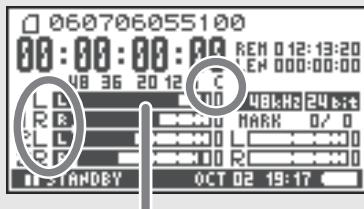 ROLAND R-44 - Adjusting the input levels - 1