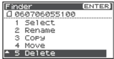 ROLAND R-44 - Deleting a Project (Delete) - 7