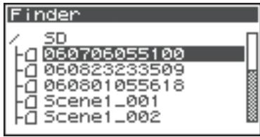 ROLAND R-44 - Renaming a Project (Rename) - 4