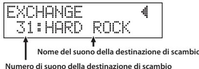 ROLAND VE-20 - Ruotare la manopola SOUND per selezionare un altri suono con il quale scambiare il suono selezionato correntamente. - 1