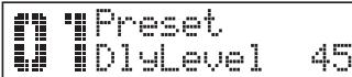 ROLAND VE-20 - Adjusting the level of the Delay effect - 1