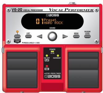 ROLAND VE-20 - - Funções de pedal para apareçao ao vivo - 1