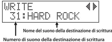 ROLAND VE-20 - Ruotare la manopola SOUND per selezionare il suono della destinazione di scrittura. - 1