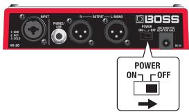 ROLAND VE-20 - Mise hors tension - 1