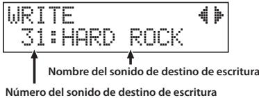 ROLAND VE-20 - Almacenimiento de un sonido como un sonido de usuariodistincto - 2