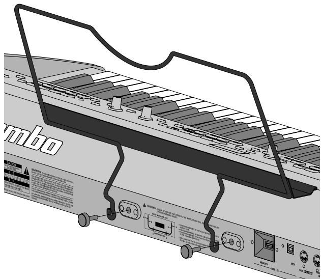 ROLAND VR-700 - Attaching the Music Rest - 2