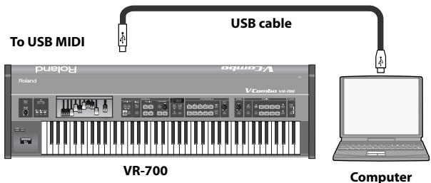 ROLAND VR-700 - Connecting your Computer - 1