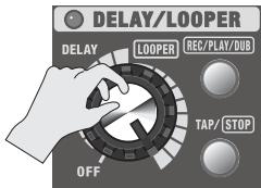 DELAY/LOOPER DELAY LOOPER REC/PLAY/DUB TAP/ STOP OFF