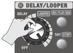 DELAY/LOOPER DELAY LOOPER REC/PLAY/DUB TAP/STOP OFF