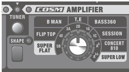 COSM AMPLIFIER TUNER B MAN T.E BASS360 FLIP TOP 4E 1G 1C SESSION SUPER FLAT 5B A^b CONCERT 810 A^bb SUPER LOW