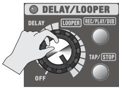 DELAY/LOOPER DELAY LOOPER REC/PLAY/DUB TAP/ STOP OFF