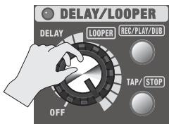 DELAY/LOOPER DELAY LOOPER REC/PLAY/DUB TAP/ STOP OFF