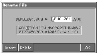 ROLAND FANTOM - Renaming a File (Rename) - 2
