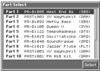 ROLAND FANTOM - Changing the Settings of the Patch Assigned to a Part - 3