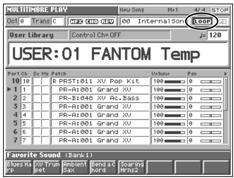 ROLAND FANTOM - Playing Back a Song Repeatedly (Loop Play) - 1
